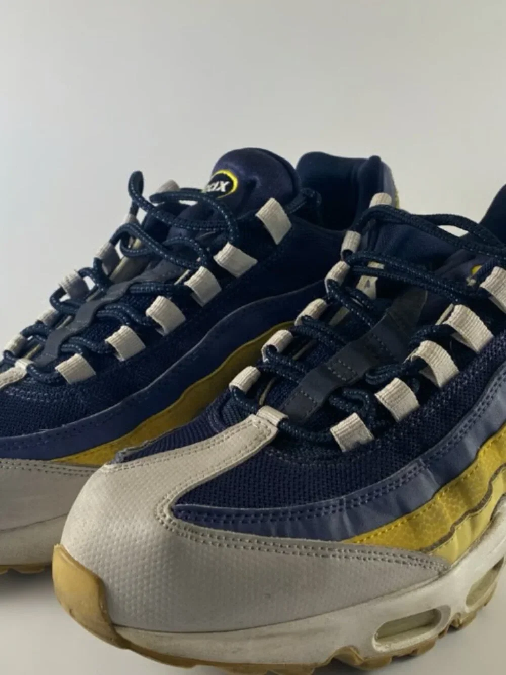 Nike Air Max 95 Essential Men’s 12 Model 749766-107 White/Vast Grey-Lemon Wash